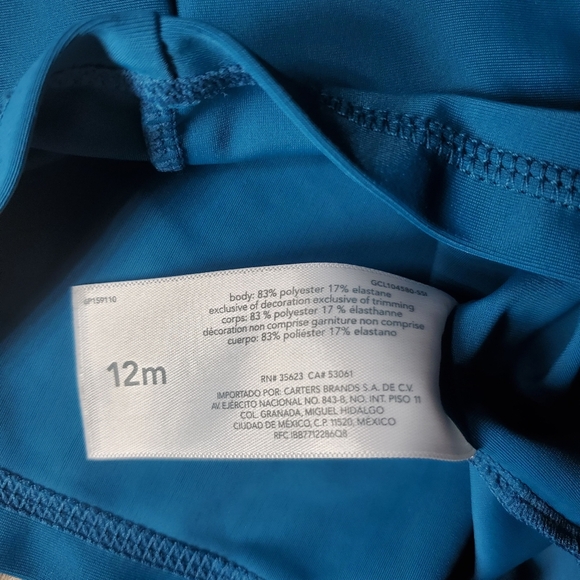 Rashguard And Swim Trunks 2pc Set By Carter's Child Of Mine Size 12m EUC - Picture 8 of 16